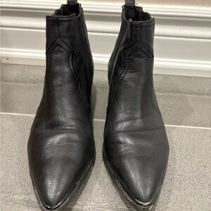 Men's Black Leather Ankle Boots